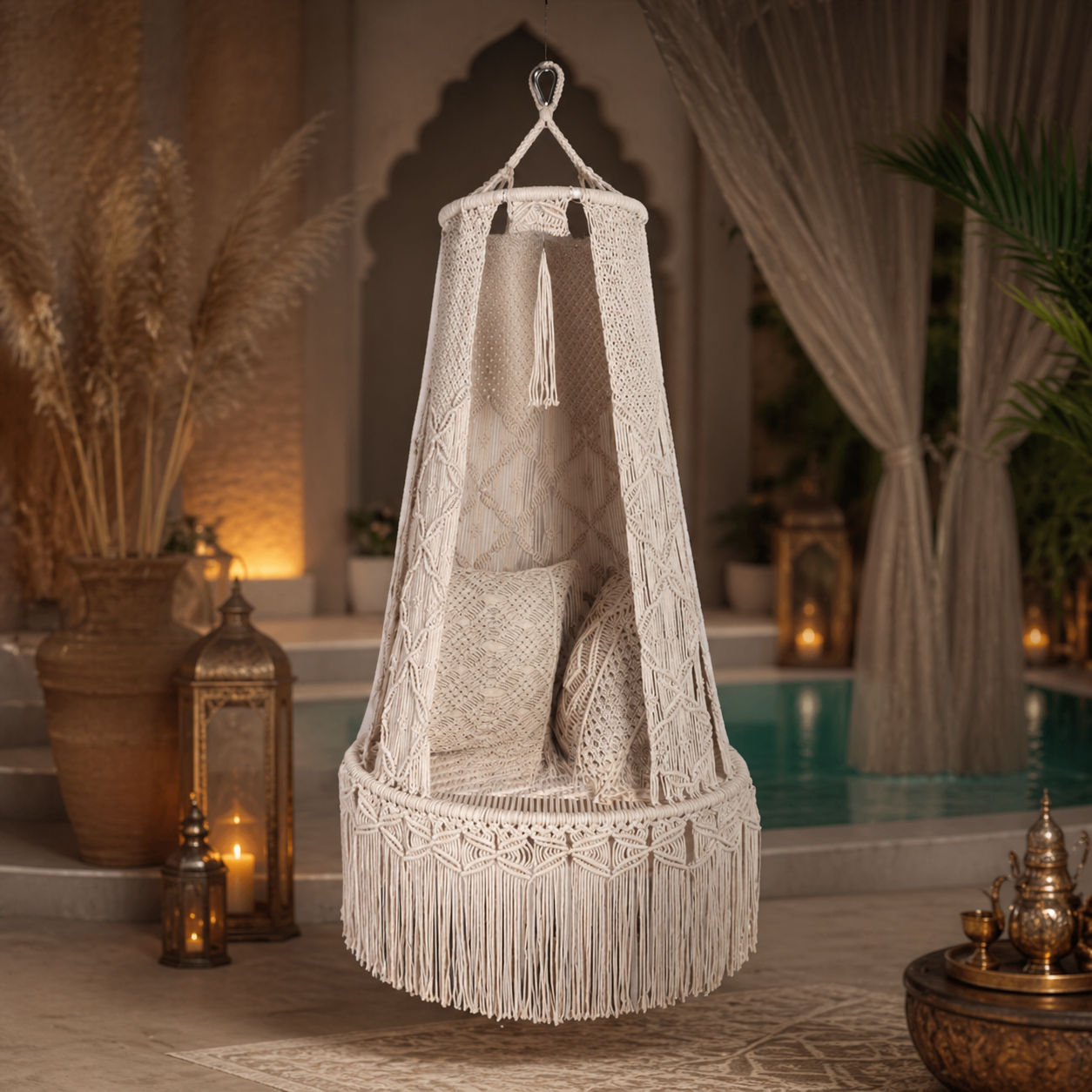 Macrame Hammock swing chair for Indoor and Outdoor